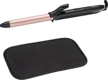 Плойка Babyliss, 37Вт, темп.режимів-6, D -19mm, 160-210С, термо килимок, кварц, кераміка, чорно-рожевий (392464) C450E фото