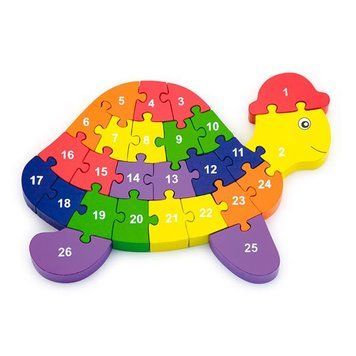 Дерев'яний пазл Viga Toys Черепаха по літерах і числах (55250) dt_1270 фото