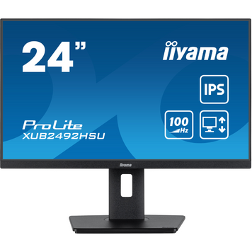 23.8" 16:9 IPS РК монітор, 1920х1080, 0.4 мс (MPRT), 100 Гц, FreeSync, 1xHDMI/1xDP/4xUSB 3.2, SP 2x2 IIYAMA XUB2492HSU-B6 3722950 фото
