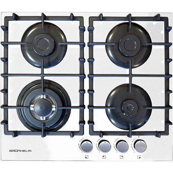 Варильна поверхня GPG 6254 WF газ скло.чавун WOK (GRUNHELM) 107540 фото