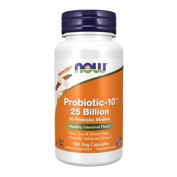 Пробиотики Now Foods (Probiotic-10) 25 млрд КОЕ 100 капсул