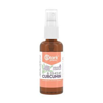 Куркумін з Вітамінами Д3 + К2 та К1 Curcumin & D3-K2-K1 Liquid Extract - 50 мл