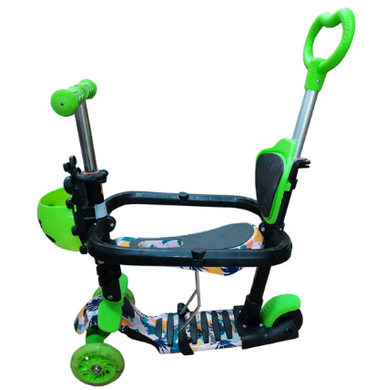 Самокат дитячий X-TREME KS-705-5W зелений, з захисним кільцем