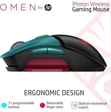 HP Миша OMEN Photon, RGB, WL, чорний (375378) 6CL96AA фото
