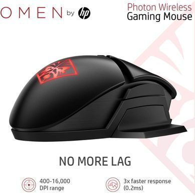 HP Миша OMEN Photon, RGB, WL, чорний (375378) 6CL96AA фото