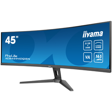 44.5" 32:9 вигнутий ігровий VA РК монітор, 5120x1440, 0.8 мс (MPRT), 165 Гц, FreeSync, HDR, KVM свіч IIYAMA XCB4594DQSN-B1 3724079 фото