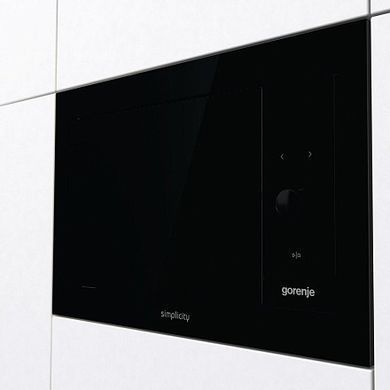Gorenje Микроволновая печь встраиваемая Simplicity, 23л, мех. управл., 900Вт, гриль, дисплей, черный BM235G1SYB фото