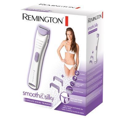 Remington Тример для тіла та інтимних зон Smooth&Silky, акум., насадок-2, для жінок, кейс, сталь, фіолетовий (272092) BKT4000 фото