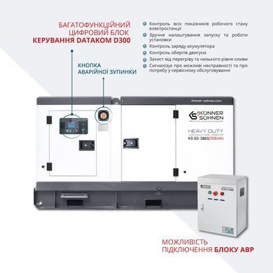 Дизельна трифазна електростанція KS 50-3BES KS 50-3BES фото