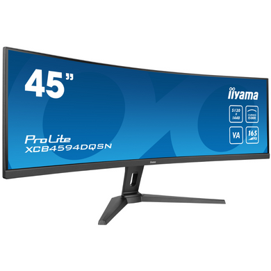 44.5" 32:9 вигнутий ігровий VA РК монітор, 5120x1440, 0.8 мс (MPRT), 165 Гц, FreeSync, HDR, KVM свіч IIYAMA XCB4594DQSN-B1 3724079 фото