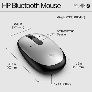 HP Мышь 240 BT silver 43N04AA фото