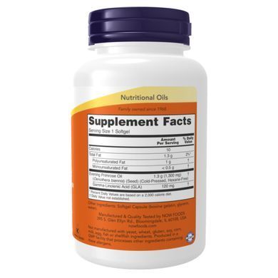 Жирные кислоты NOW Super Primrose 1300 mg, 60 капсул