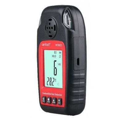 Детектор горючих газів + термометр (0-100% LEL, 0-50 &deg;C) WINTACT WT8823