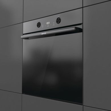 Gorenje Духова шафа електрична, 77л, A+, пара, дисплей, піроліз, чорний (373354) BPS6737E04DBG фото