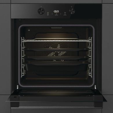 Gorenje Духова шафа електрична, 77л, A+, пара, дисплей, піроліз, чорний (373354) BPS6737E04DBG фото
