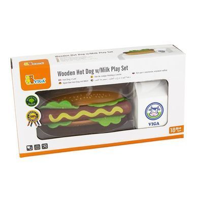 Іграшкові продукти Viga Toys Дерев'яні хот-дог і молоко (51601) dt_2413 фото