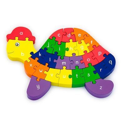Дерев'яний пазл Viga Toys Черепаха по літерах і числах (55250) dt_1270 фото