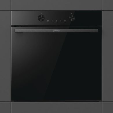 Gorenje Духова шафа електрична, 77л, A+, пара, дисплей, піроліз, чорний (373354) BPS6737E04DBG фото