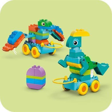 Конструктор LEGO DUPLO Town Динозаври на колесах 3 в 1, 108 деталей (10451)