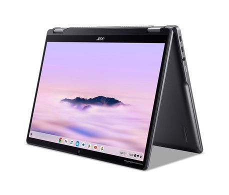 Acer Ноутбук Chromebook Plus Spin 514 CP514-4HN 14" WUXGA IPS Touch, Intel 5-120U, 8GB, F256GB, UMA, ChromeOS, сірий (382270) NX.KYQEU.002 фото