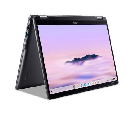 Acer Ноутбук Chromebook Plus Spin 514 CP514-4HN 14" WUXGA IPS Touch, Intel 5-120U, 8GB, F256GB, UMA, ChromeOS, сірий (382270) NX.KYQEU.002 фото