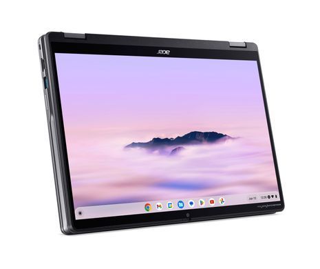 Acer Ноутбук Chromebook Plus Spin 514 CP514-4HN 14" WUXGA IPS Touch, Intel 5-120U, 8GB, F256GB, UMA, ChromeOS, сірий (382270) NX.KYQEU.002 фото