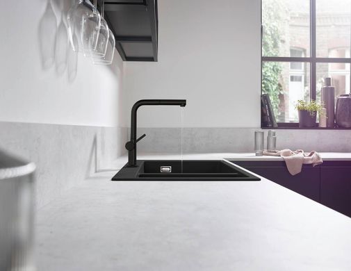 Смеситель для кухни Hansgrohe Talis M54, дл.излива - 215мм, вытяжной, 1 рычаг, KM270, матовый черный