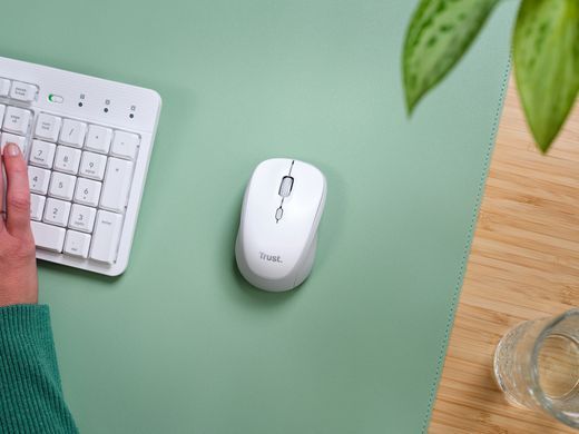 Миша Trust Yvi+ Compact Multi-Device, WL/BT/USB-A, білий (393940) 25454_TRUST фото