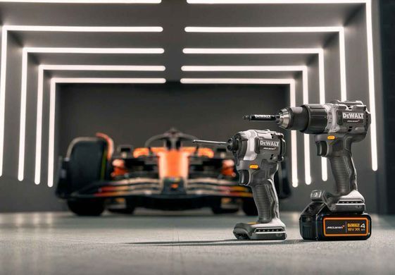 Набір з двох інструментів акумуляторних безщіткових McLaren F1 TEAM LIMITED EDITION DeWALT DCK200MM2T DCK200MM2T фото