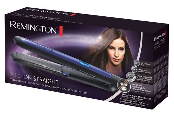 Remington Випрямляч Pro Ion, 150-230С, кераміка, турмалін, чорний (234201) S7710 фото