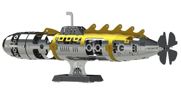 Колекційна модель-конструктор Metal Time Elusive Nautilus Підводний човен механічний (MT045) dt_94849 фото