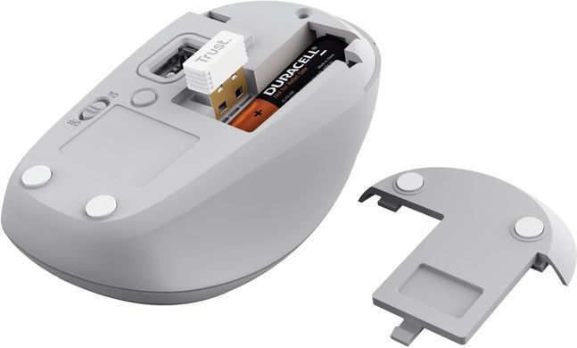Миша Trust Yvi+ Compact Multi-Device, WL/BT/USB-A, білий (393940) 25454_TRUST фото