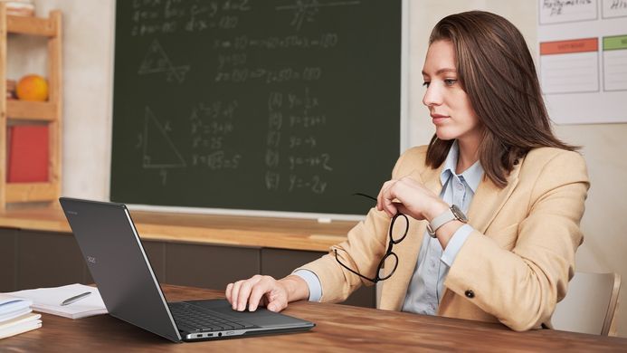 Acer Ноутбук Chromebook Plus Spin 514 CP514-4HN 14" WUXGA IPS Touch, Intel 5-120U, 8GB, F256GB, UMA, ChromeOS, сірий (382270) NX.KYQEU.002 фото