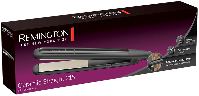 Remington Випрямляч CERAMIC STRAIGHT 215, >215С, дисплей, кераміка, чорний (371103) S1370 фото
