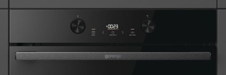 Gorenje Духова шафа електрична, 77л, A+, пара, дисплей, піроліз, чорний (373354) BPS6737E04DBG фото