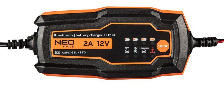 Зарядний пристрій для акумуляторів Neo Tools 11-890 12В, 2 А/35 Вт (AGM, GEL) 11-890 фото