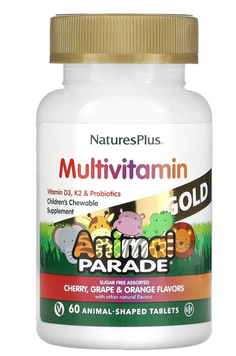 Мультивітаміни для дітей (Animal Parade Gold) 60 жувальних таблеток зі смаком асорті