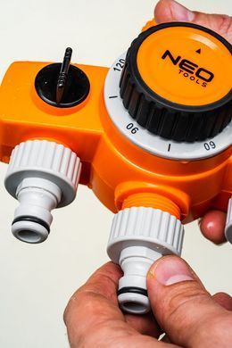 Механічний таймер води Neo Tools 15-750 для саду з 3 виходами, регульований час поливу від 15 до 120 хвилин 15-750 фото