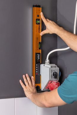 Електронний рівень NEO TOOLS 71-200, 60 см, алюмінієвий профіль, РК-дисплей, лазер