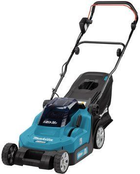 Газонокосарка акумуляторна Makita LXT DLM 18+18В акб 2х4А&middot;год 38см 40л 20-75мм 14.5кг DLM382CM2 фото