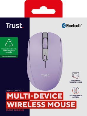 Миша Trust Ozaa Compact Multi-Device, WL/BT, фіолетовий (393942) 25384_TRUST фото