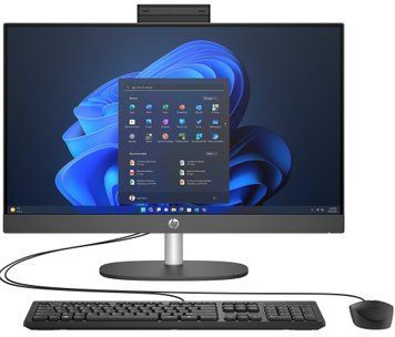 Комп'ютер персональний моноблок HP 240-G10 23.8" FHD IPS AG, Intel i3-N300, 16GB, F512GB, UMA, WiFi, кл+м, 3р, Win11P, чорний (386954)