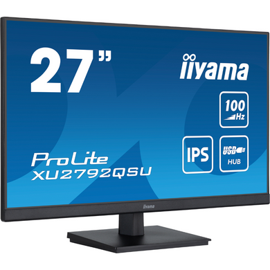 27" 16:9 IPS РК монітор, 2560х1440, 0.4 мс (MPRT), 100 Гц, FreeSync, 1xHDMI/1xDP/4xUSB 3.2, SP 2x2 В IIYAMA XU2792QSU-B6 3722948 фото