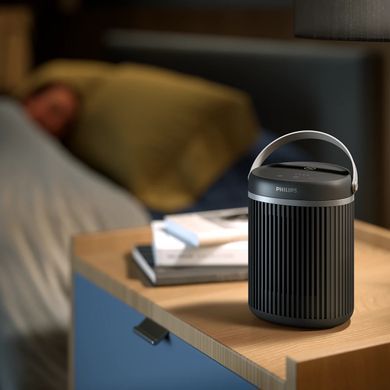 Philips Тепловентилятор Series 3000, 20м2, 2000Вт, електр. упр-ння, керамич.нагрів.елемент, Wi-Fi, темно-сірий (381557)