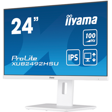 23.8" 16:9 IPS РК монітор, 1920х1080, 0.4 мс (MPRT), 100 Гц, FreeSync, 1xHDMI/1xDP/4xUSB 3.2, SP 2x2 IIYAMA XUB2492HSU-W6 3722951 фото