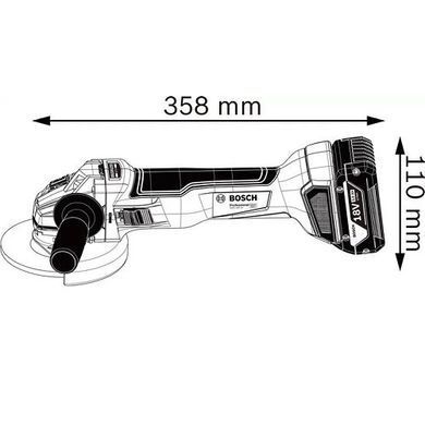 Угловая шлифмашина аккумуляторная Bosch GWS 18V-10 Li-ion 18 В мала(06019J4004) 06019J4004 фото