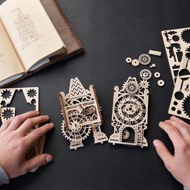Деревянный механический 3D конструктор Ugears Старая часовая башня (70169) dt_93635 фото