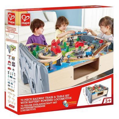 Іграшкова залізниця Hape зі столом 70 ел. (E3766) dt_85136 фото