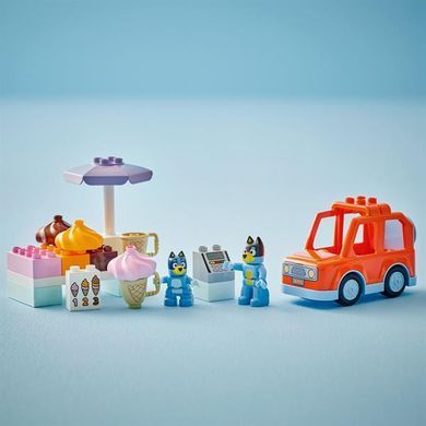 Конструктор LEGO DUPLO Bluey Путешествие с мороженым вместе с Блуи 22 детали (10458)