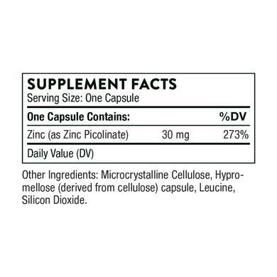 Цинк Thorne Research Zinc Picolinate 30 mg 180 капсул